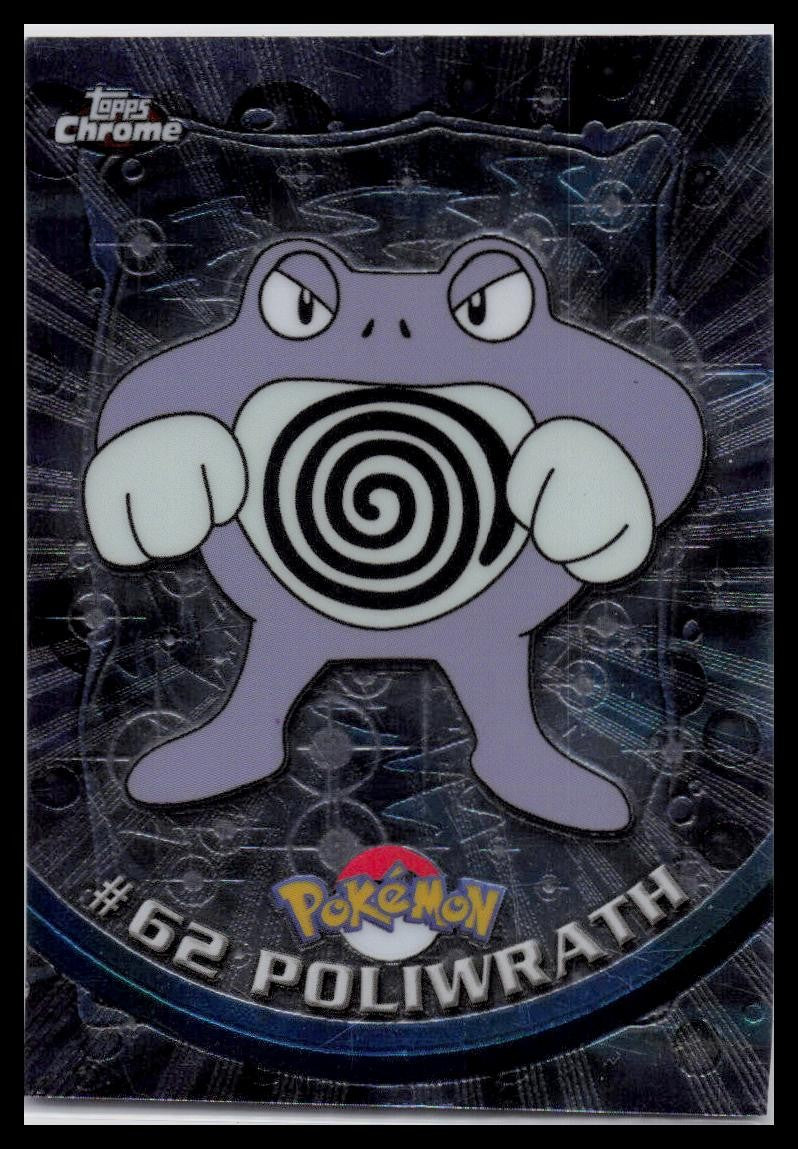 1999 Topps Chrome Pokemon TV Animation Edition Series 1 #62 Poliwrath