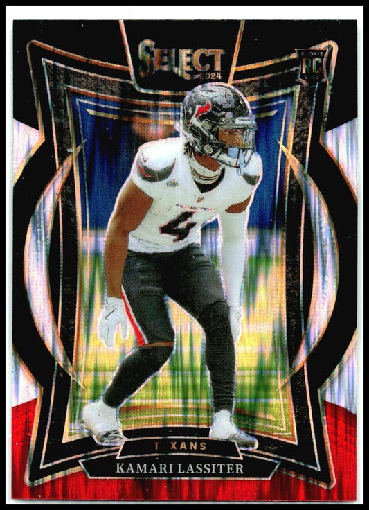 2024 Panini Select Black & Red Prizm Shock #77 Kamari Lassiter Rookie Houston
