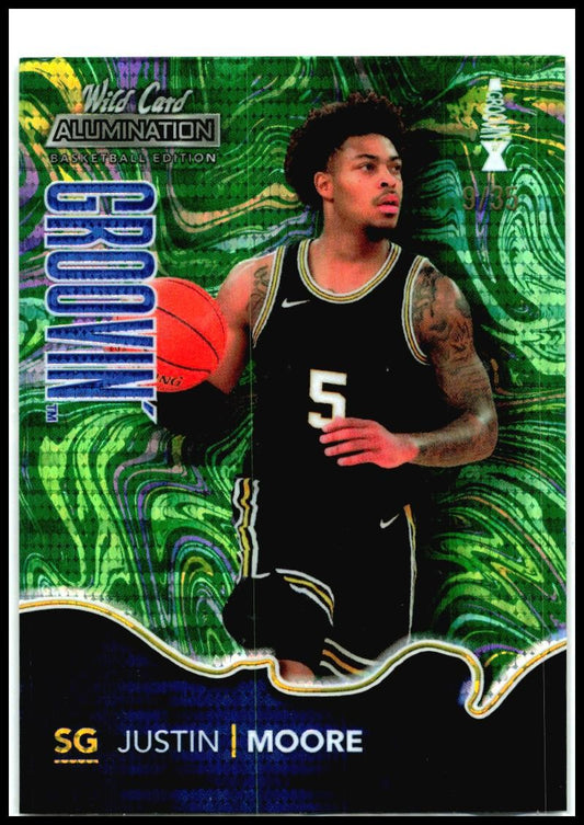 2022 Wild Card Alumination Groovin Blue /35 #GG-31 Justin Moore