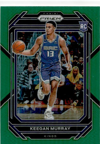 2022-23 Panini Prizm Prizms Green #245 Keegan Murray Sacramento Kings