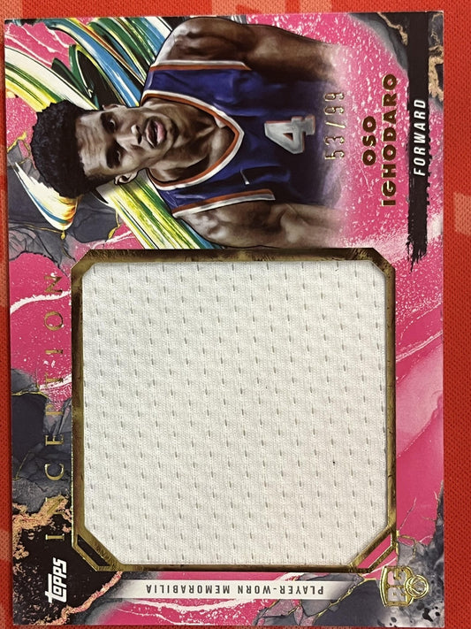 2024-25 Topps Inception Jumbo Relic Pink /99 #RJR-OI Oso Ighodaro
