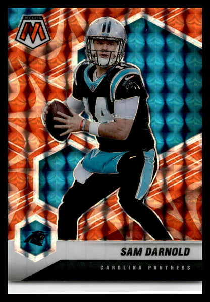 2021 Panini Mosaic Prizm Reactive Orange #155 Sam Darnold  Carolina Panthers