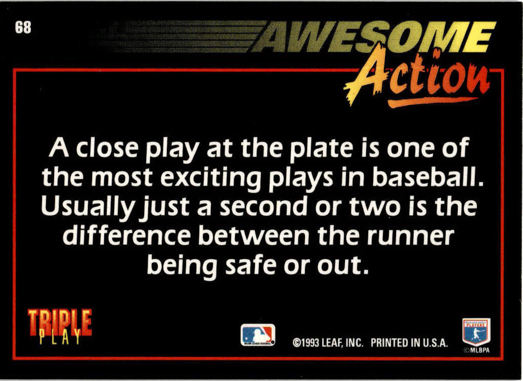 1993 Triple Play #68 Mark McGwire / Brian Harper