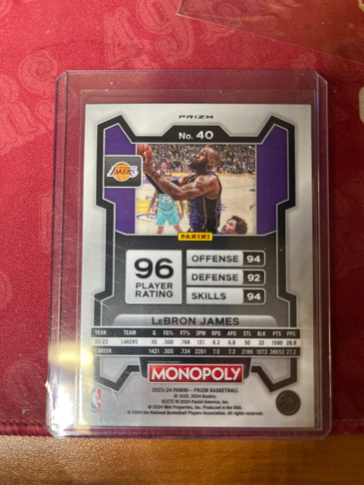 2023-24 Prizm Monopoly GO Space #40 Lebron James  SSP-LA LAKERS