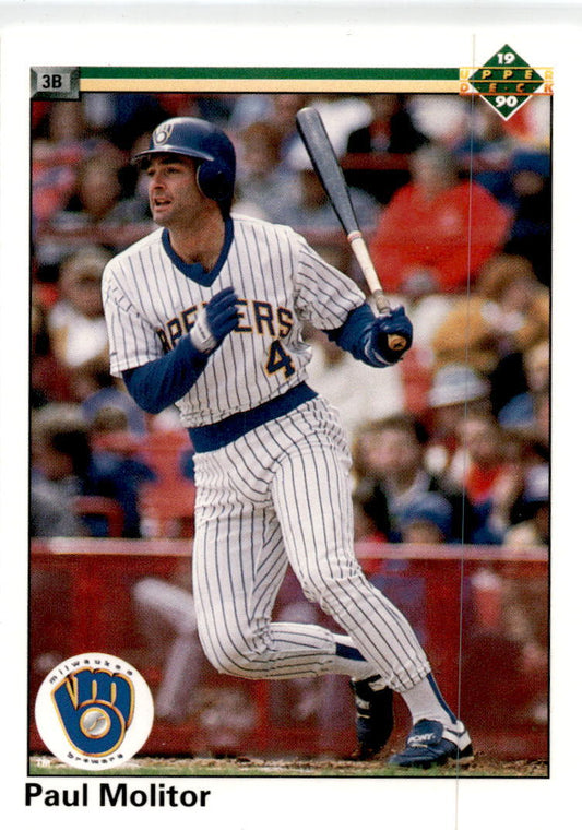 1990 Upper Deck #254 Paul Molitor Milwaukee Brewers