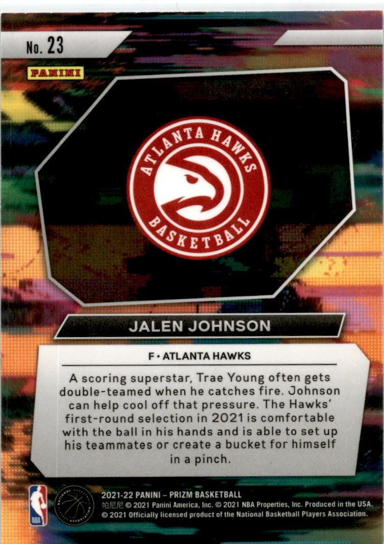 2021-22 Panini Prizm Instant Impact #23 Jalen Johnson Atlanta Hawks