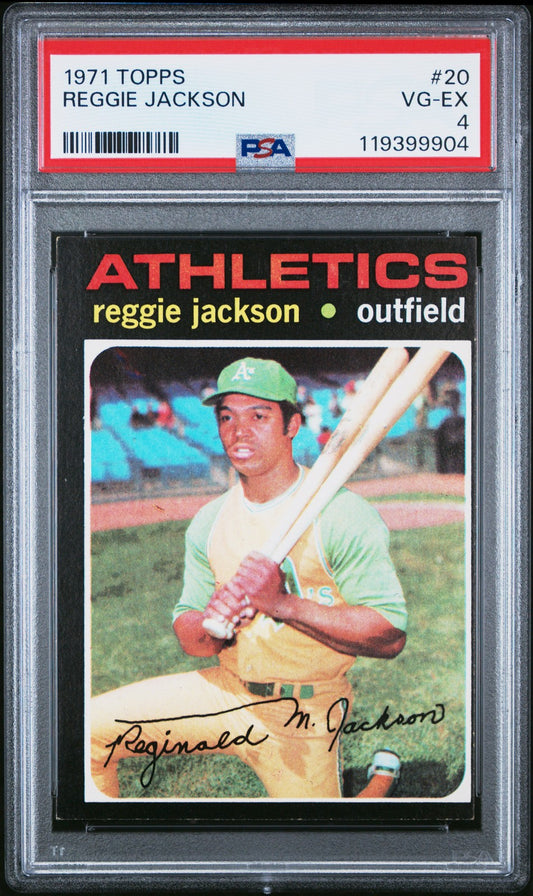 1971 Topps #20 Reggie Jackson Oakland Athletics PSA 4