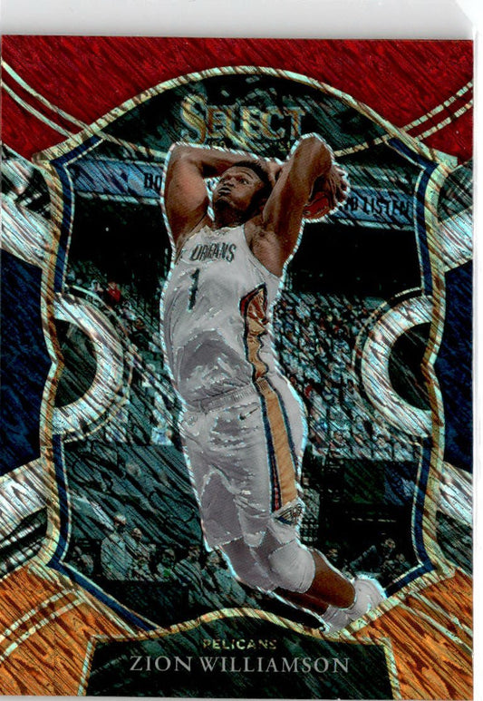 2020 Panini Select  Red White Orange #1 Zion Williamson New Orleans Pelicans