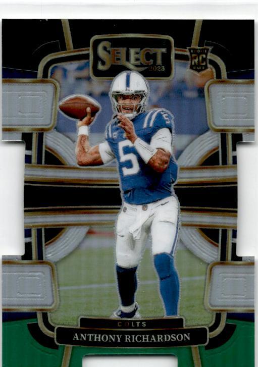 2023 Panini Select Black and Green Prizms Die Cuts #43 Anthony Richardson Rookie