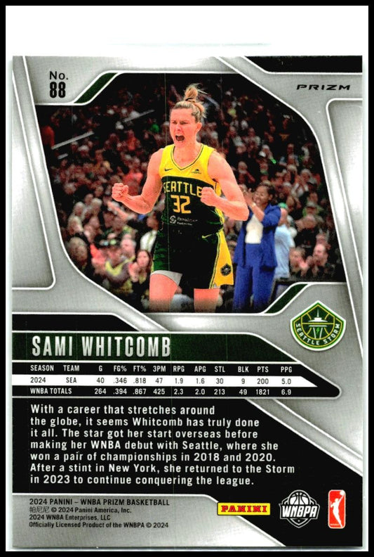 2024 Panini Prizm WNBA Ice Prizms #88 Sami Whitcomb Seattle Storm