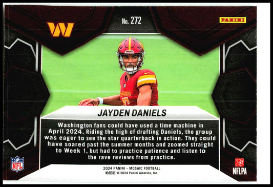 2024 Panini Mosaic #272 Jayden Daniels Washington Commanders