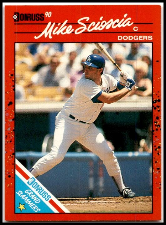 1990 Donruss Grand Slammers #7l Mike Scioscia Los Angeles Dodgers