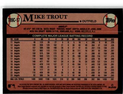 2024 Topps #T89C-17 Mike Trout Los Angeles Angels