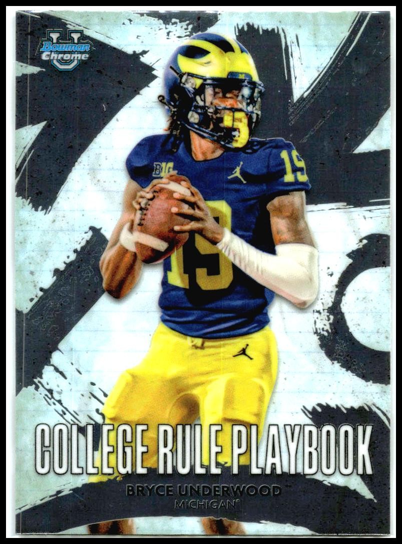 2025 Bowman Chrome University College Rule Playbook #CRP-6 Bryce Underwood