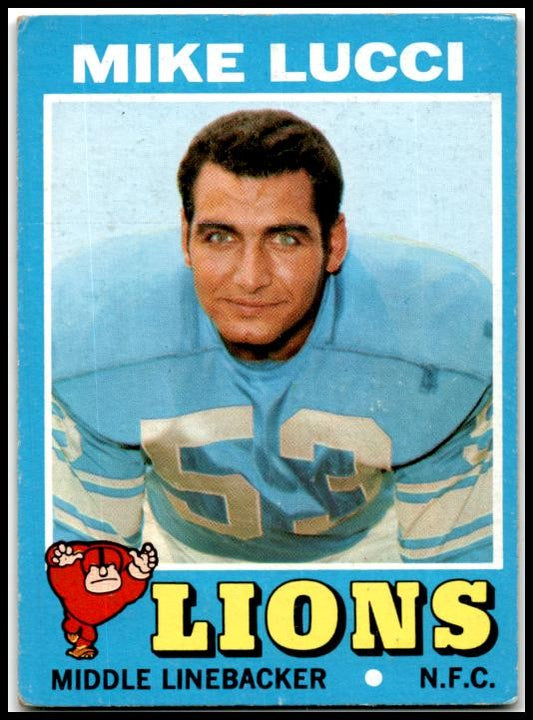 1971 Topps #105 Mike Lucci Detroit Lions