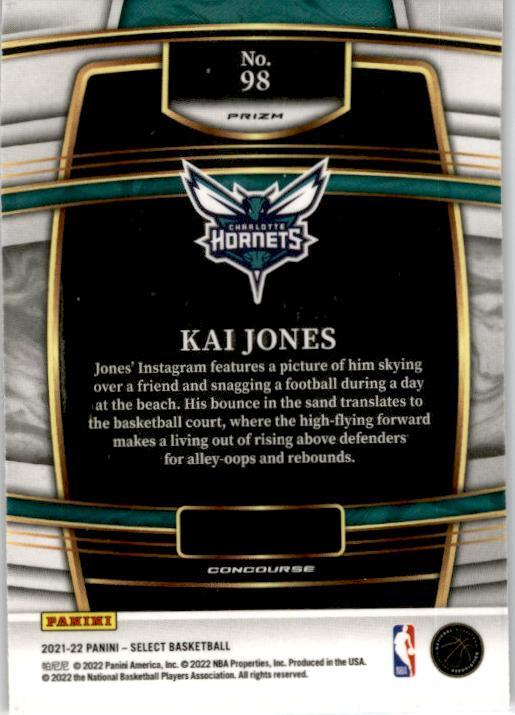 2021-22 Panini Select Orange Flash Prizms #98 Kai Jones Rookie Charlotte Hornets