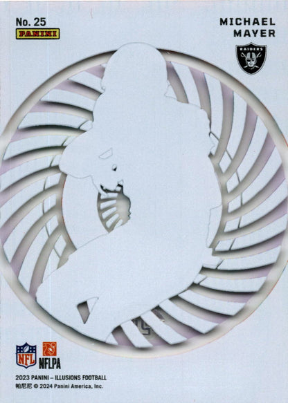 2023 Panini Illusions Orange Mystique #25 Michael Mayer Las Vegas Raiders