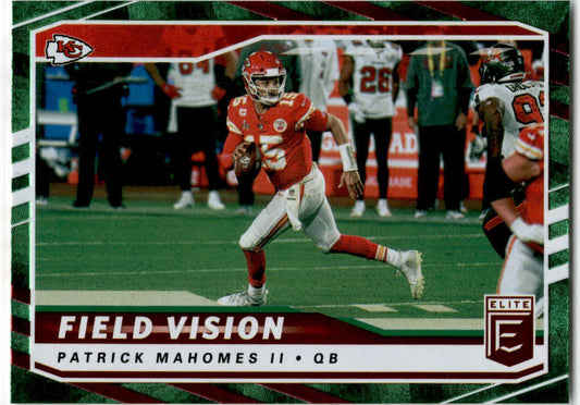 2021 Donruss Elite Field Vision Green  #FV5 Patrick Mahomes II Kansas City Chief