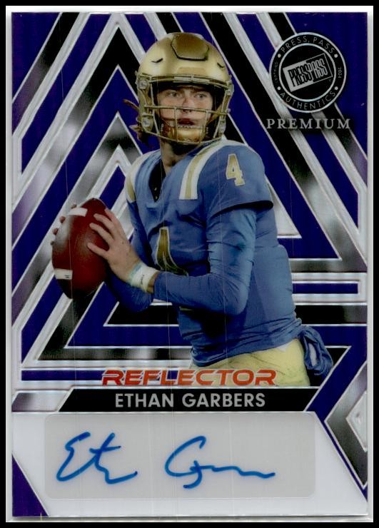 2024 Press Pass Premium Auto Prismatic Purple #BA-EG1 Ethan Garbers Auto