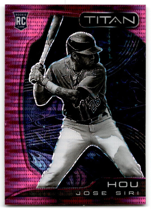 2022 Panini Titan Pink Pulsar Jose Siri Rookie Houston Astros #14