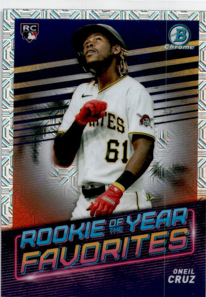 2022 Bowman Rookie of the Year Favorites Mojo #ROYF-5 Oneil Cruz Pirates