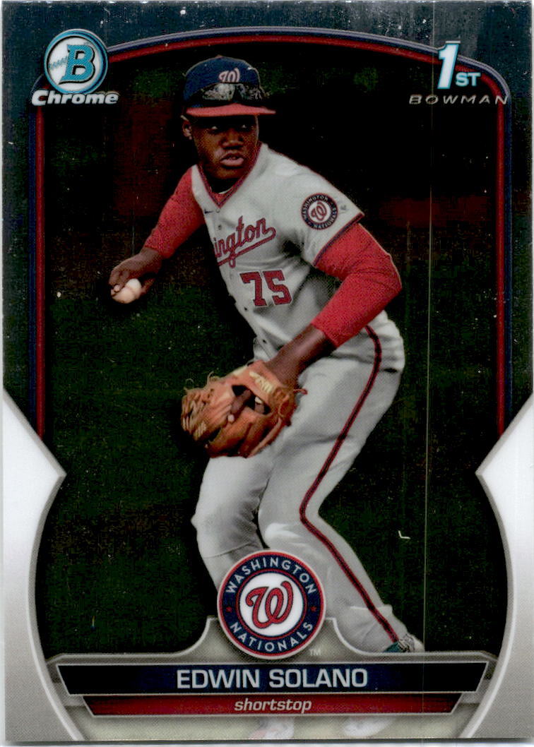 2023  Bowman Chrome #BCP-169 Edwin Solano Washington Nationals