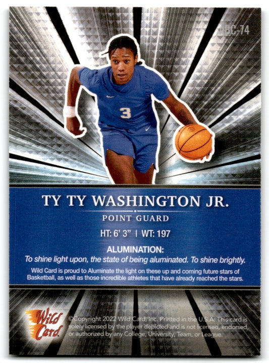 2021-22 Wild Card Alumination Ty Ty Washington JR. Houston Rockets #ABC-74
