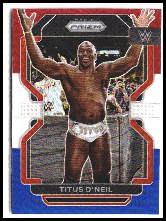 Titus O'Neil #183 2022 Panini Prizm WWE Red, White and Blue