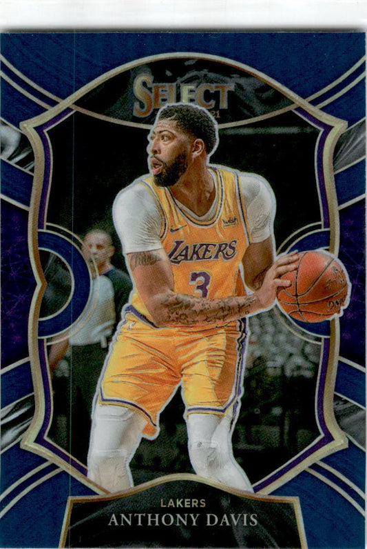 2020-21 Panini Select Blue #45 Anthony Davis Los Angeles Lakers