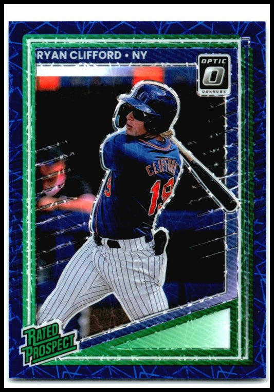 2025 Donruss Blue Velocity #198 Ryan Clifford New York Mets