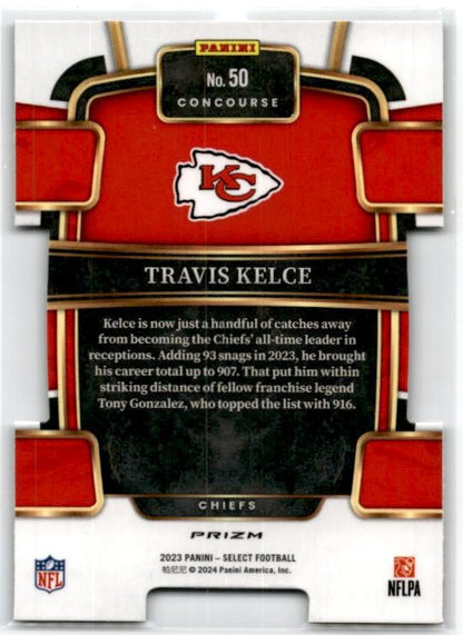 2023 Panini Select Black and Red Prizms Die Cuts #50 Travis Kelce Chiefs