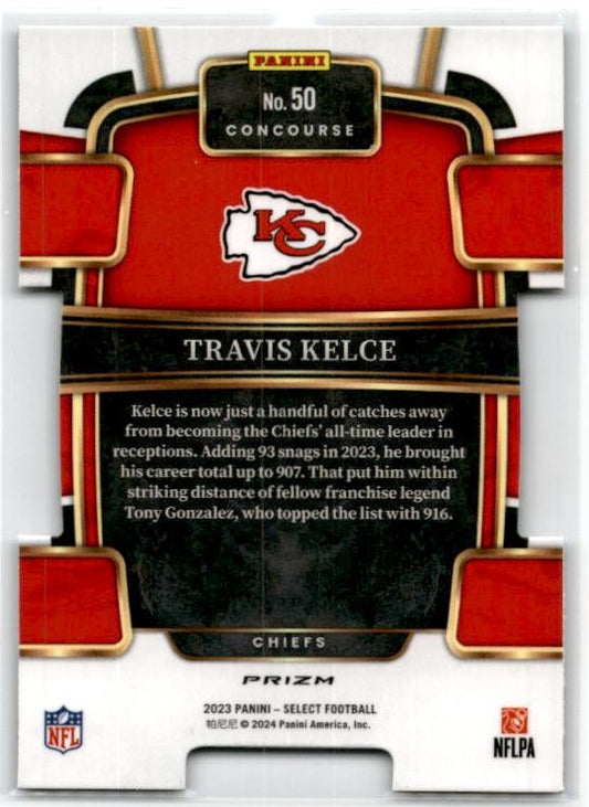 2023 Panini Select Black and Red Prizms Die Cuts #50 Travis Kelce Chiefs