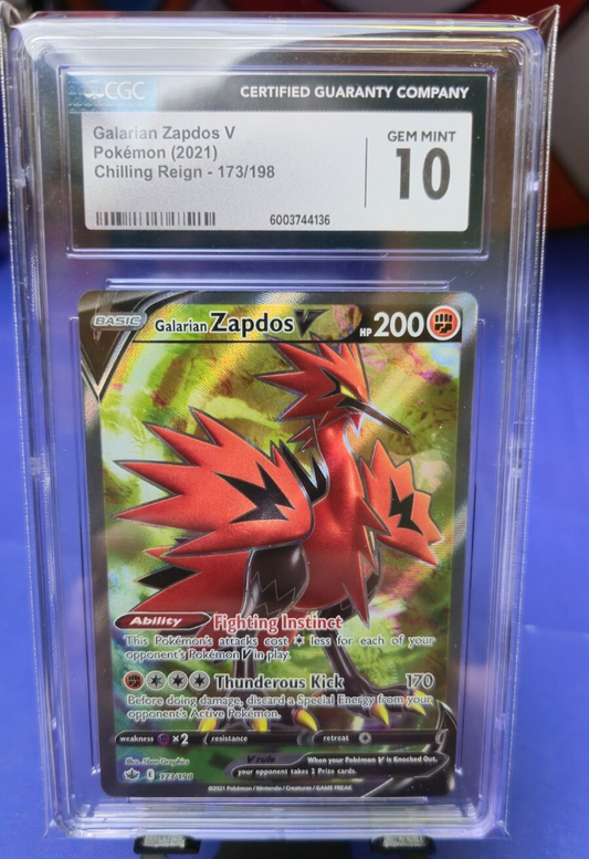 Chilling Reign - Galarian Zapdos V - CGC 10 - 173/198 (2021)