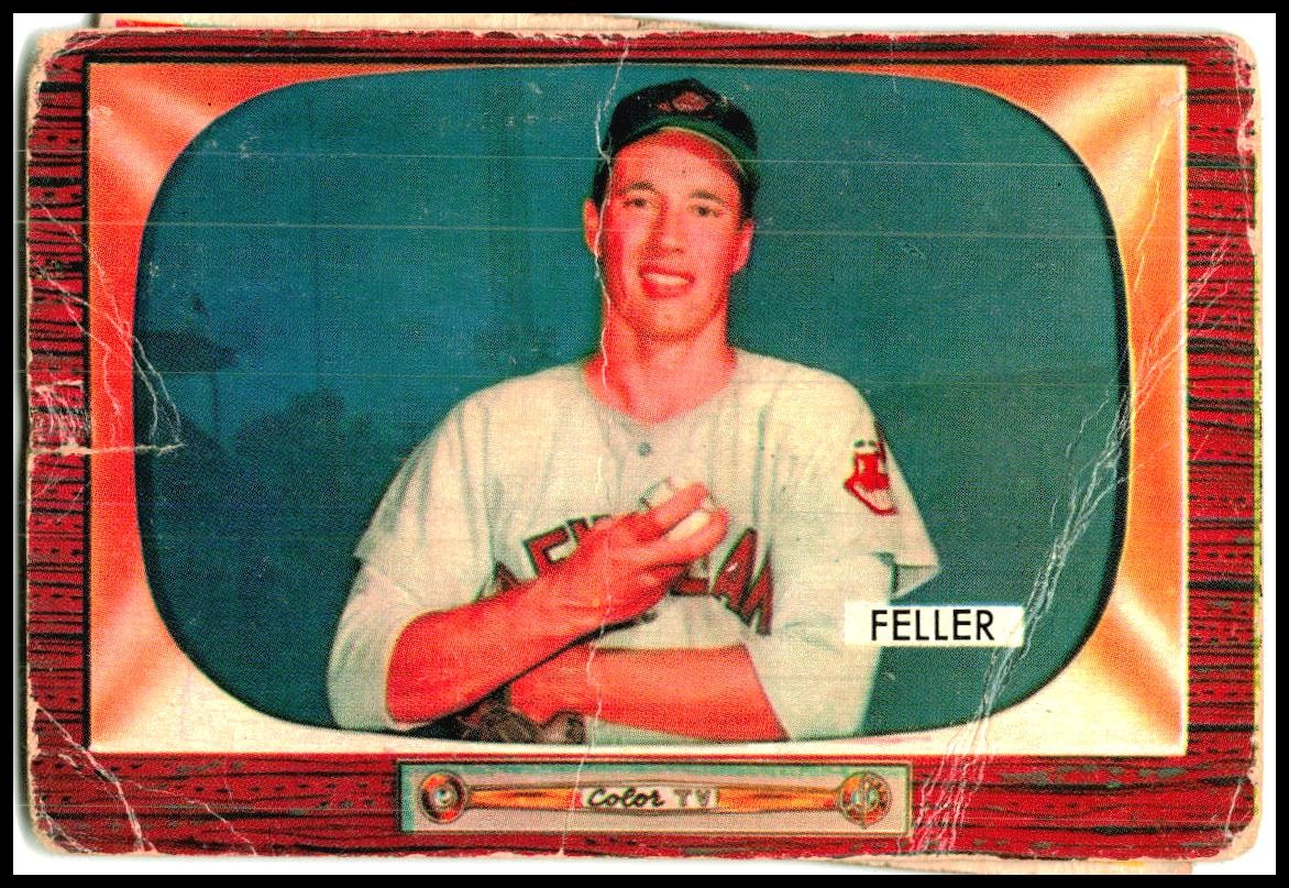 1955 Bowman #134 Bob Feller Cleveland Indians