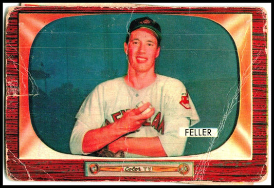1955 Bowman #134 Bob Feller Cleveland Indians