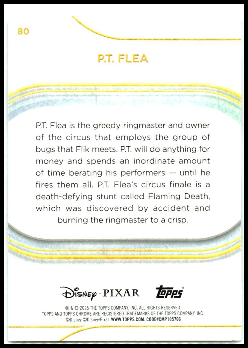 2025 Topps Chrome Disney #80 P.T. Flea