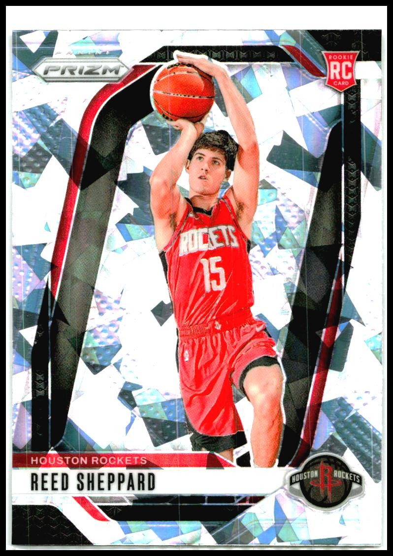 2024-25 Panini Prizm Prizms Ice #268 Reed Sheppard Houston Rockets
