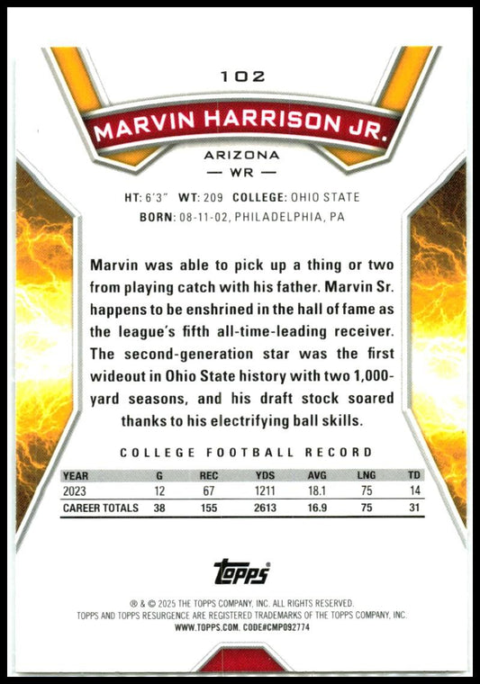 2024 resurgence #102 Marvin Harrison