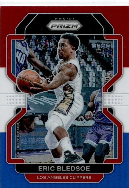 2021-22 Panini Prizm Red White and Blue #10 Eric Bledsoe Los Angeles Clippers