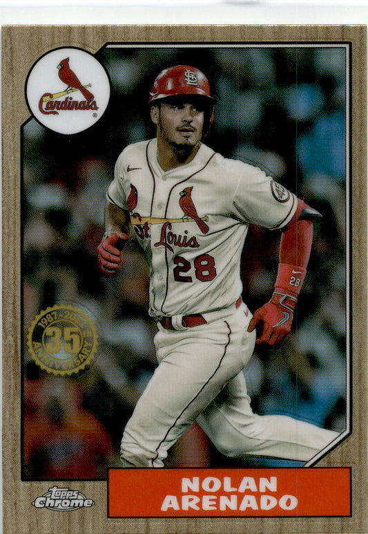 2022 Topps Chrome 1987 Topps 35th Anniversary #87BC-5 Nolan Arenado Cardinals