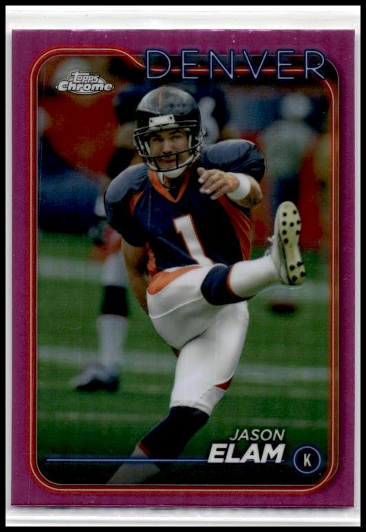 2024 Topps Chrome Pink Refractor #65 Jason Elam Denver Broncos