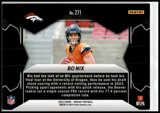 2024 Panini Mosaic #271 Bo Nix Denver Broncos