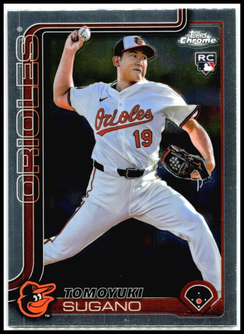 2025 Topps Chrome #166 Tomoyuki Sugano Rookie Baltimore Orioles