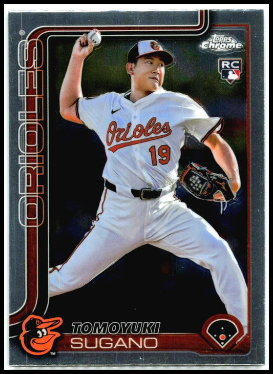 2025 Topps Chrome #166 Tomoyuki Sugano Rookie Baltimore Orioles