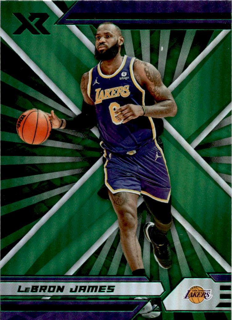 2021 Panini Chronicles XR Green #397 LeBron James Los Angeles Lakers