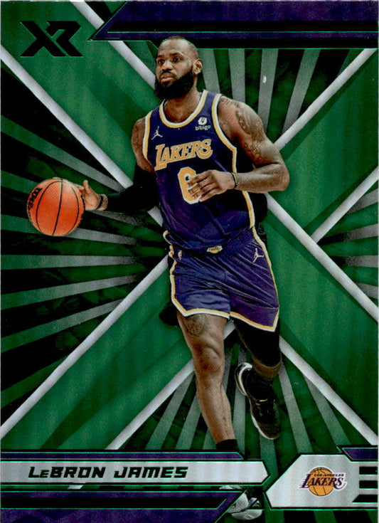 2021 Panini Chronicles XR Green #397 LeBron James Los Angeles Lakers