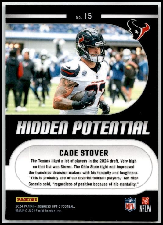 2024 Donruss Optic Hidden Potential #15 Cade Stover Houston Texans