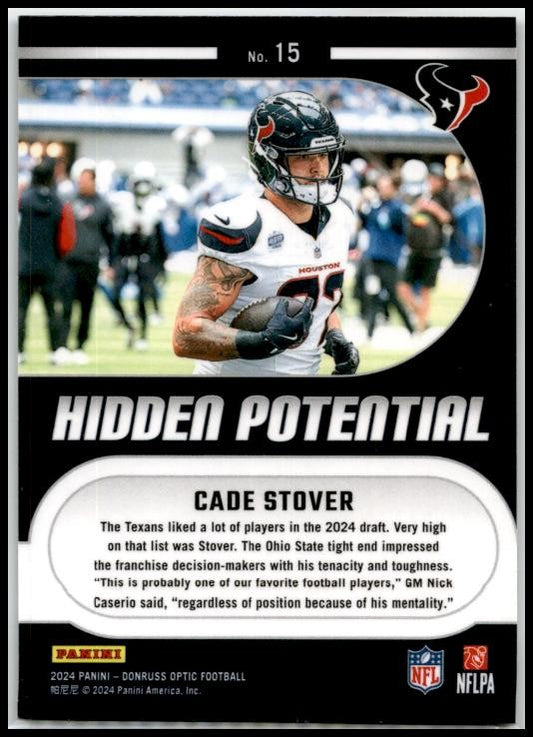 2024 Donruss Optic Hidden Potential #15 Cade Stover Houston Texans
