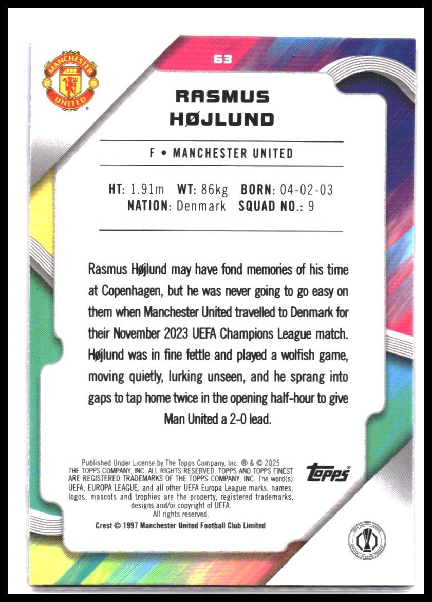 Rasmus Højlund #63 2024-25 Finest UEFA Club Competitions