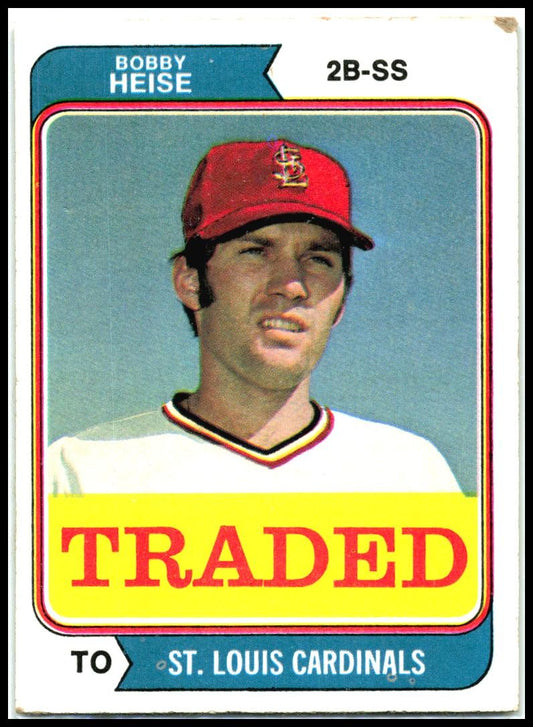 1974 Topps Traded #51T Bobby Heise St. Louis Cardinals